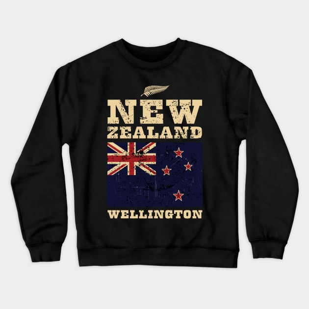 Flag of New Zealand Crewneck Sweatshirt by KewaleeTee